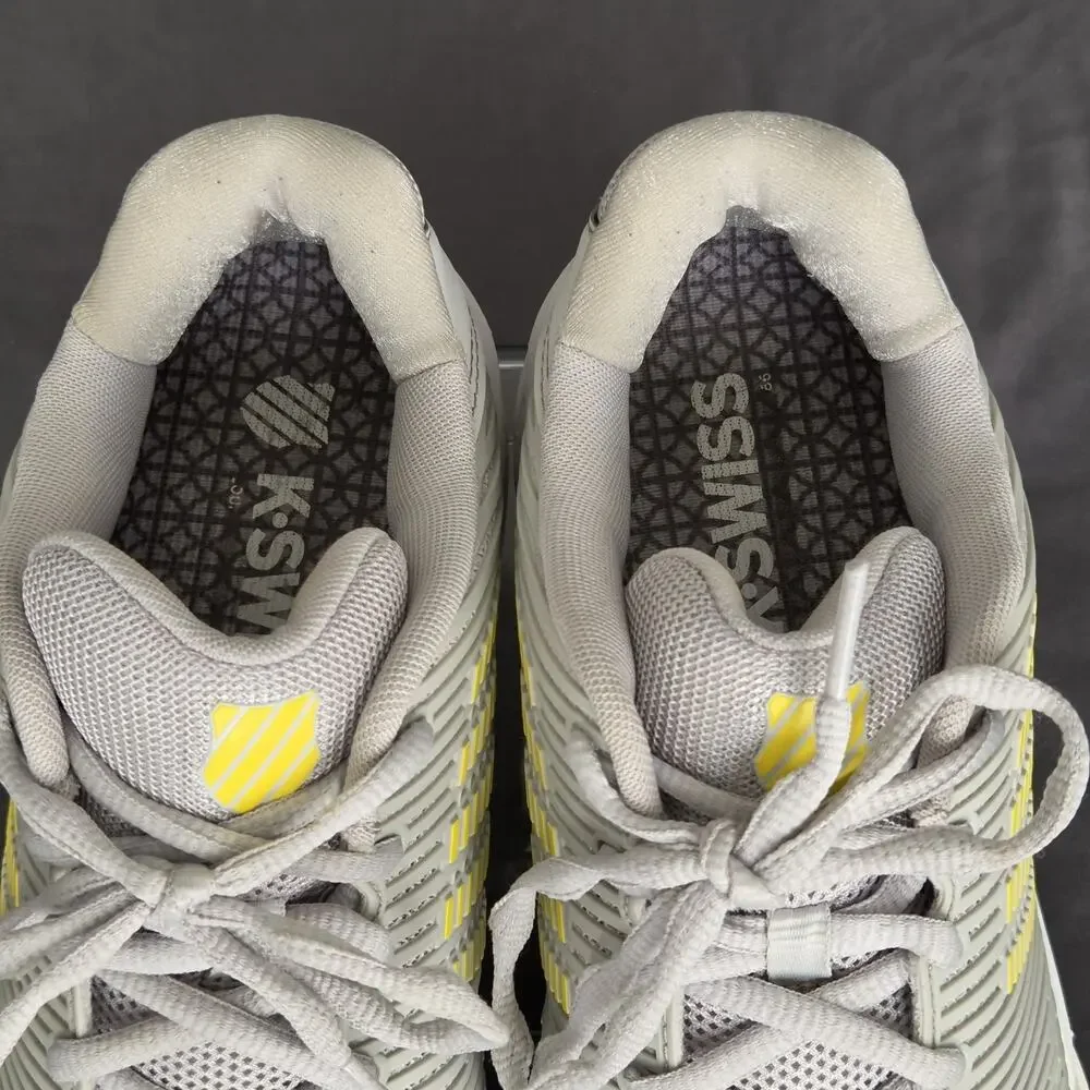 K Swiss Hypercourt Express 2 Womens US 11 White Gray Yellow Athletic Shoes